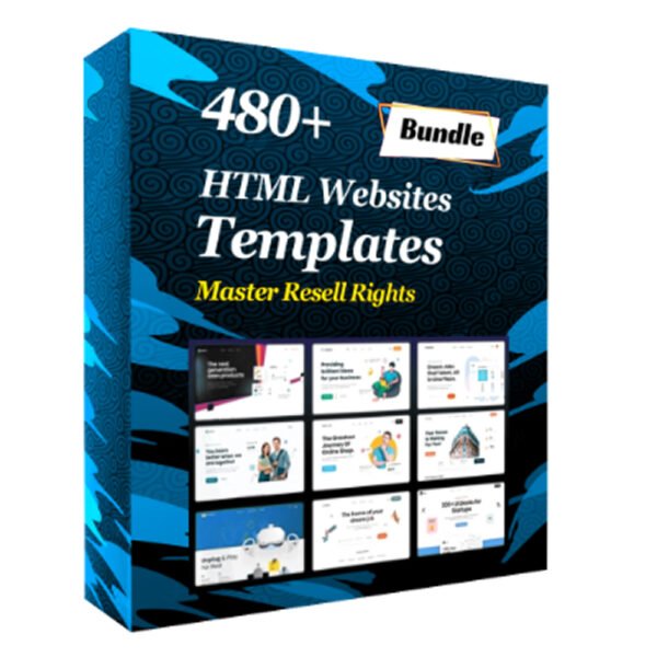 480+ HTML Websites Templates Master Resell Rights Bundle
